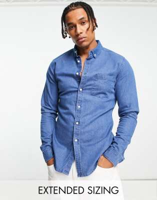 Chemise Homme ST. JOHN'S BAY - Taille UK XXL (2XL), Gris Foncé, Coton - Occasion Très Bon état, Vintage