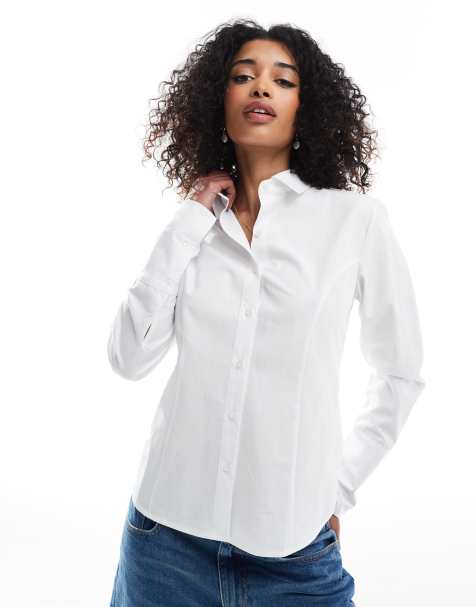 ASOS DESIGN - Chemise ajustée nouée dans le dos - Blanc - view 1