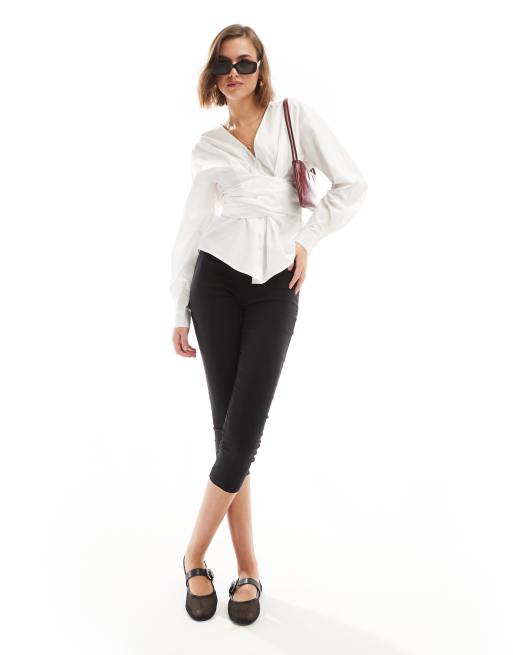 ASOS DESIGN - Chemise cache-cœur déstructurée - Blanc, 2 de 4