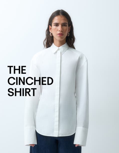 ASOS DESIGN chemise cintrée à la taille en blanc - view 1