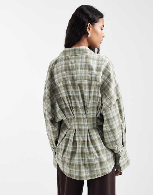 ASOS DESIGN - Chemise cintrée plissée à carreaux, 4 de 4