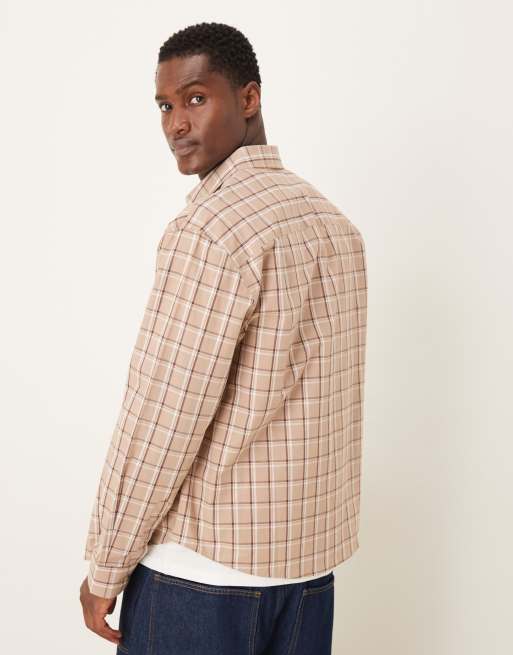 ASOS DESIGN - Chemise classique à carreaux - Neutre, 3 de 5