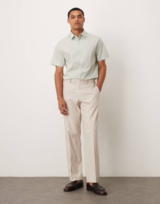 ASOS DESIGN - Chemise classique élégante en popeline facile à repasser - Vert sauge, 2 de 5