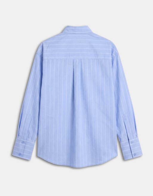 ASOS DESIGN chemise classique en coton à rayures bleues, 7 de 9
