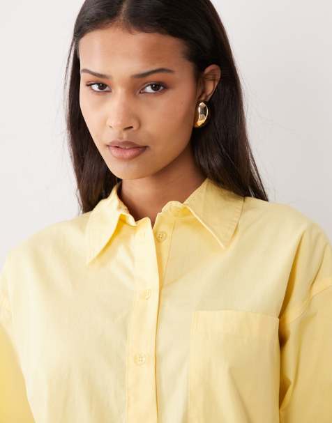 ASOS DESIGN - Chemise classique en coton - Jaune - view 1