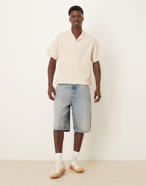 ASOS DESIGN - Chemise coupe carrée en crépon avec col à revers - Taupe, 2 de 5