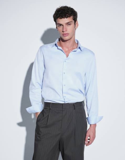 ASOS DESIGN - Chemise coupe classique habillée - Bleu clair - view 1