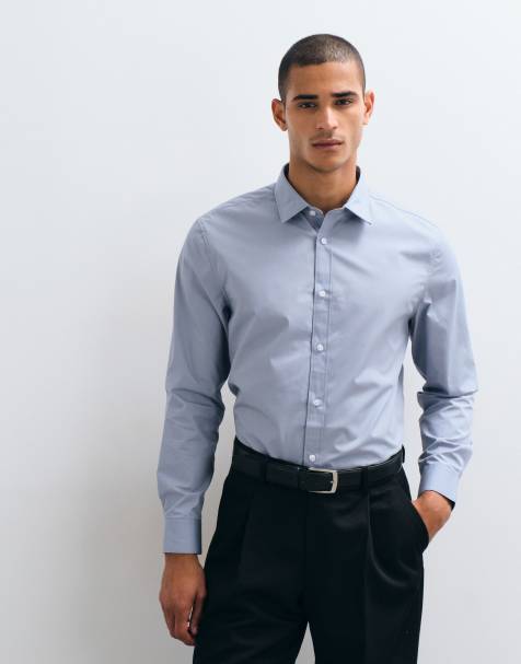 ASOS DESIGN - Chemise coupe classique habillée - Bleu clair - view 1