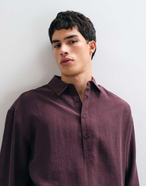 ASOS DESIGN chemise de rugby oversize en bordeaux, 2 de 5
