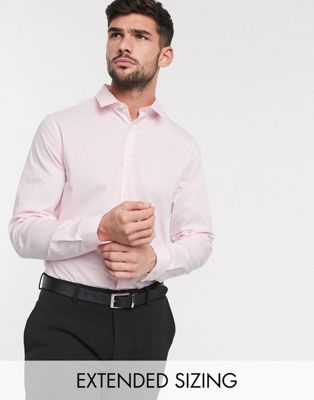 Homme Chemise de travail stretch coupe slim - Rose