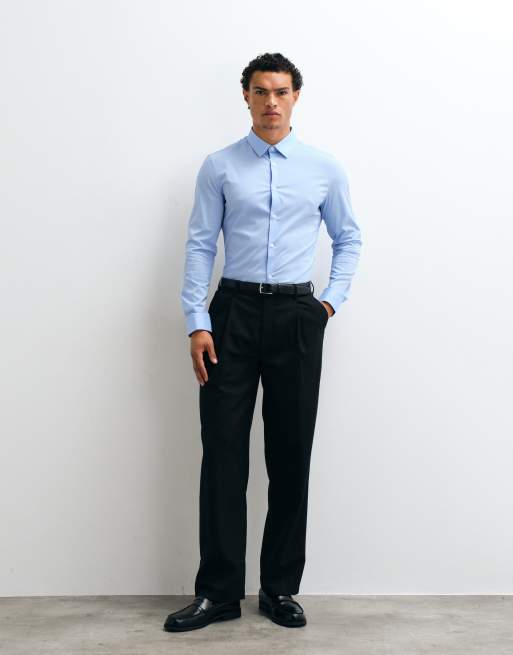 ASOS DESIGN - Chemise de travail stretch et ajustée - Bleu clair, 2 de 5