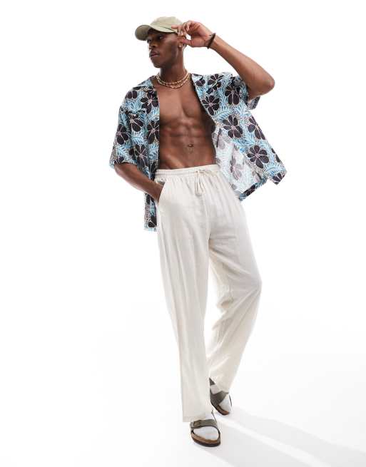 ASOS DESIGN - Chemise décontractée à imprimé fleuri rétro avec col à revers, 2 de 4
