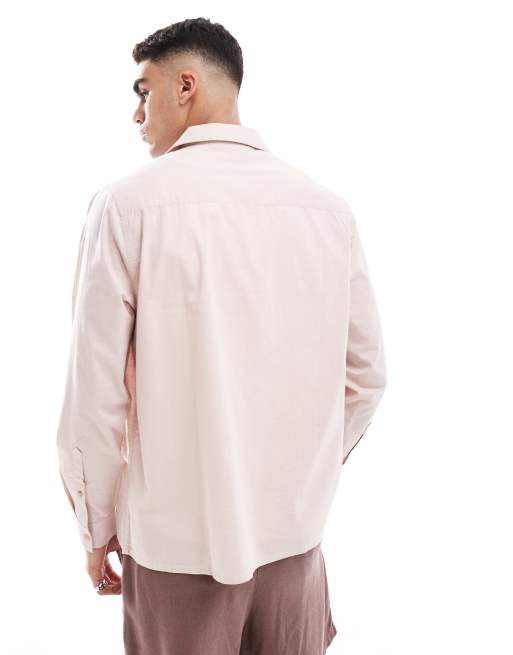 ASOS DESIGN - Chemise décontractée à imprimés et appliqués avec col à revers - Rose, 4 de 4