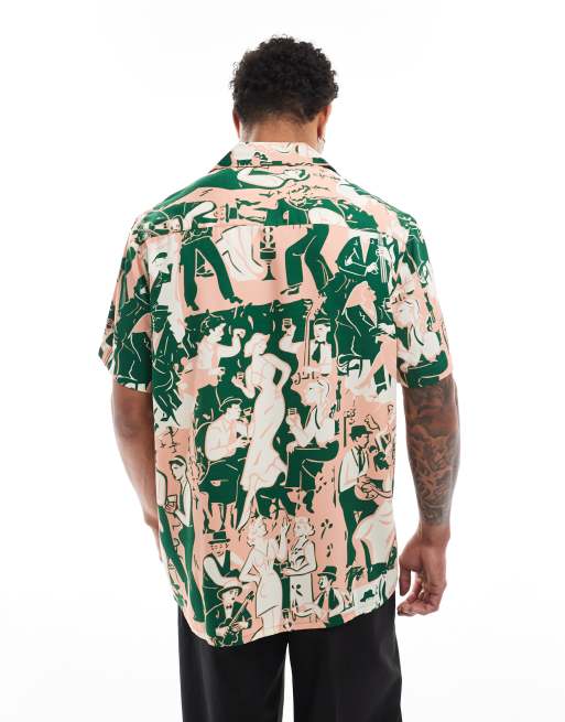 ASOS DESIGN - Chemise décontractée avec col à revers et imprimé groupe de jazz, 2 de 4