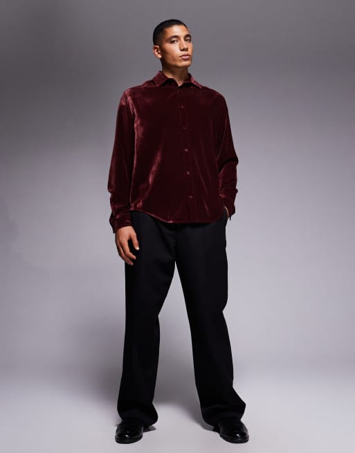 ASOS DESIGN - Chemise décontractée - Bordeaux, 2 de 5