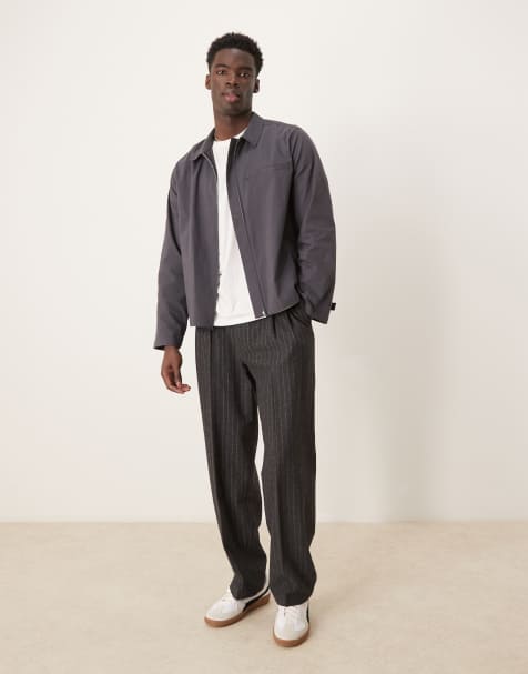 ASOS DESIGN - Chemise décontractée coupe carrée à fermeture éclair - Noir délavé - view 1