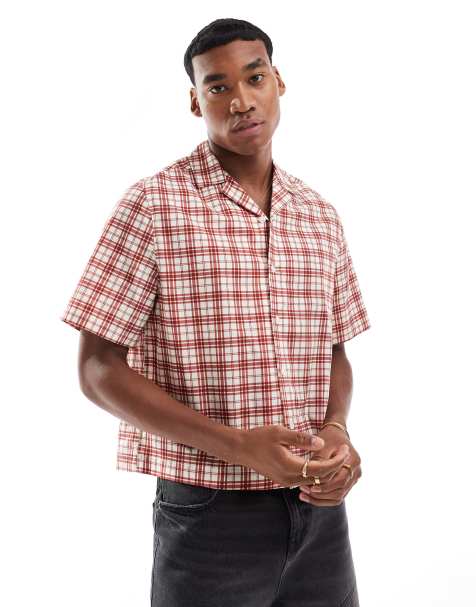 ASOS DESIGN - Chemise décontractée coupe carrée avec carreaux et col à revers - view 1
