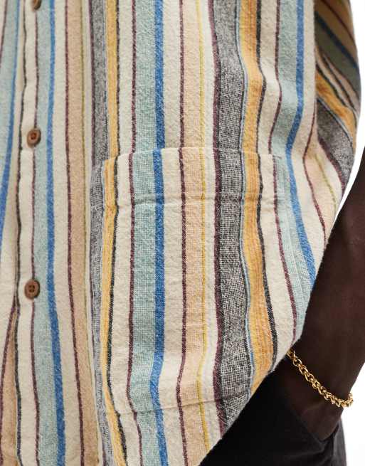 ASOS DESIGN - Chemise décontractée d'ensemble à revers et rayures vintage , 4 de 4