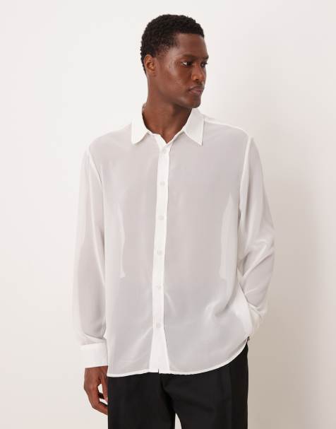 ASOS DESIGN - Chemise décontractée en mousseline - Blanc - view 1