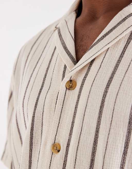 ASOS DESIGN - Chemise d'ensemble à rayures - Noir et blanc, 4 de 5
