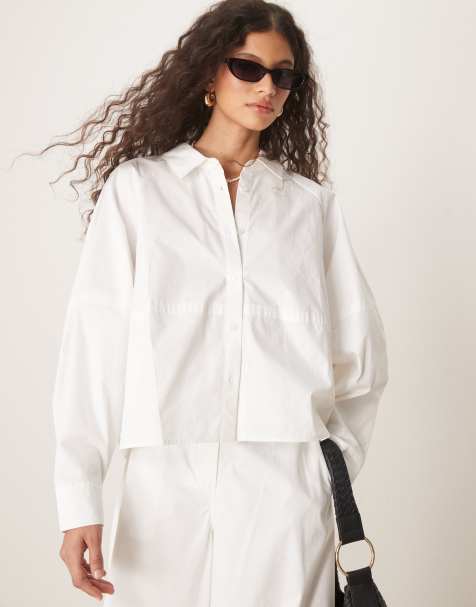 ASOS DESIGN - Chemise d'ensemble décontractée avec manches oversize - Blanc - view 1