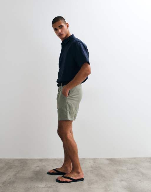 ASOS DESIGN - Chemise d'ensemble décontractée en lin - Bleu marine, 3 de 5