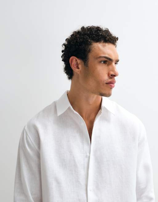 ASOS DESIGN - Chemise d'ensemble décontractée en pur lin - Blanc, 2 de 9