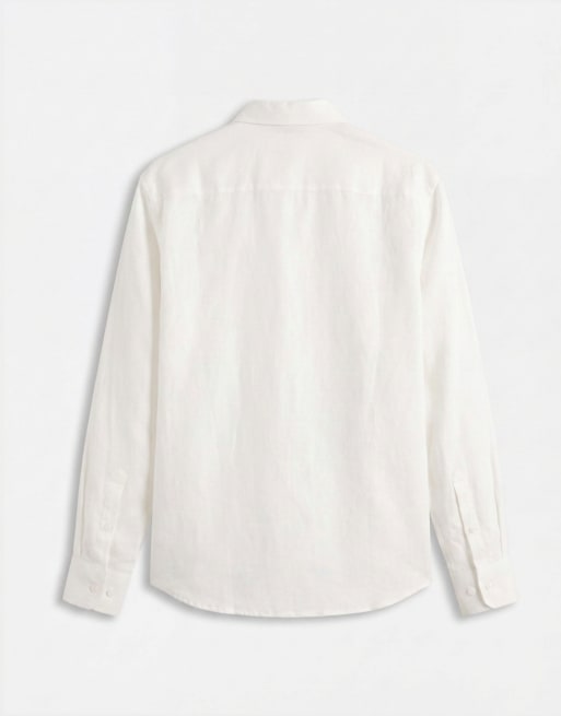 ASOS DESIGN - Chemise d'ensemble décontractée en pur lin - Blanc, 7 de 9