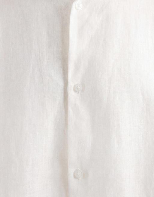 ASOS DESIGN - Chemise d'ensemble décontractée en pur lin - Blanc, 9 de 9