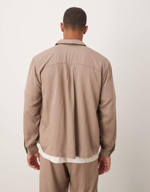 ASOS DESIGN - Chemise d'ensemble décontractée - Marron, 3 de 5