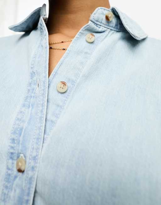 ASOS DESIGN Chemise en jean minimaliste d lav e