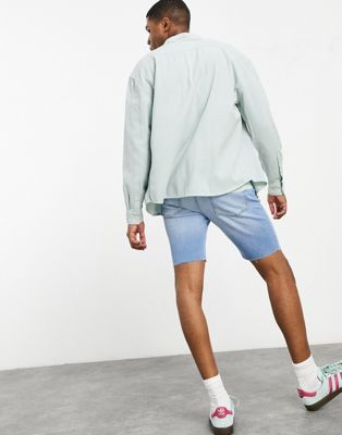 Chemises Chemise en jean oversize style années 90 - Menthe