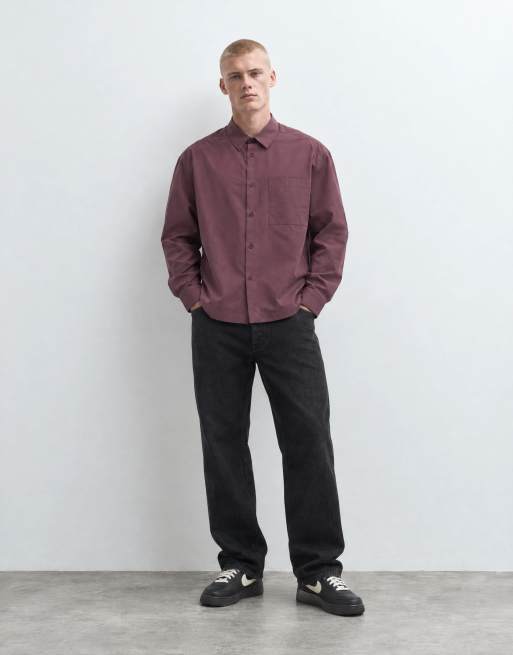 ASOS DESIGN chemise en popeline boxy oversize couleur mauve, 6 de 10