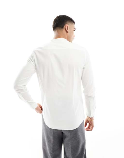 ASOS DESIGN - Chemise habillée classique à col officier - Blanc, 2 de 4