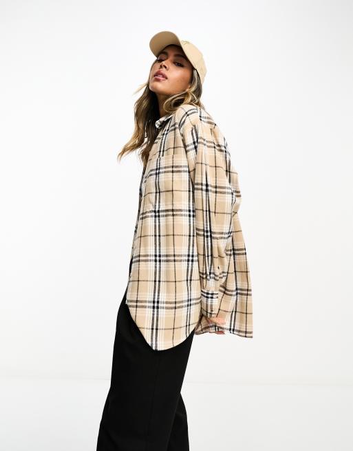 ASOS DESIGN - Chemise oversize à carreaux - Camel , 2 de 4