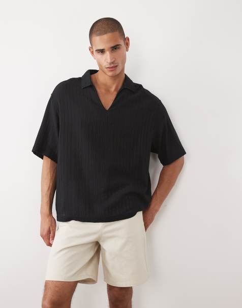 ASOS DESIGN - Chemise oversize à enfiler en broderie anglaise - Noir - view 1