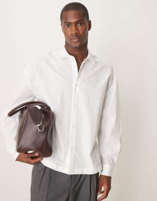 ASOS DESIGN - Chemise oversize à épaules tombantes - Blanc - view 1