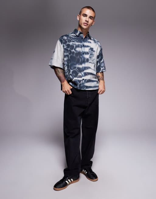 ASOS DESIGN - Chemise oversize à imprimé serpent - Gris, 2 de 5