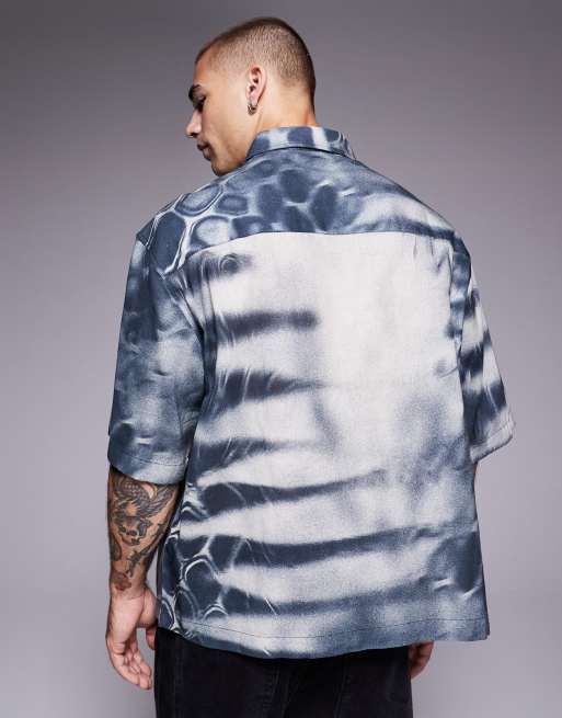 ASOS DESIGN - Chemise oversize à imprimé serpent - Gris, 3 de 5