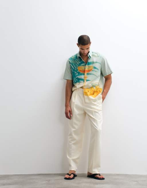 ASOS DESIGN - Chemise oversize en crépon avec imprimé placé, 4 de 5