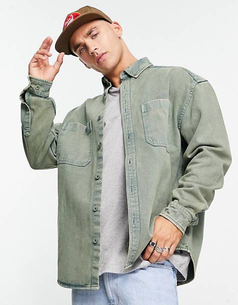 Asos Homme Vêtements Chemises Casual Chemise en jean oversize coupe carrée de cobalt 