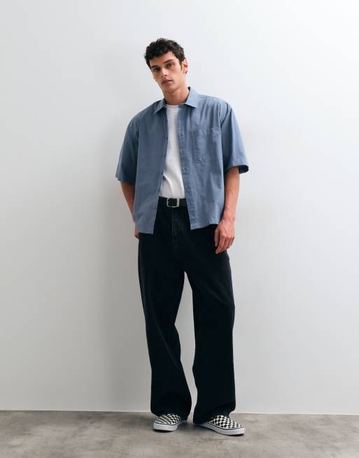 ASOS DESIGN chemise oversize en popeline bleue, 2 de 5