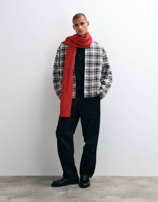ASOS DESIGN chemise oversize matelassée à carreaux noire, 2 de 5