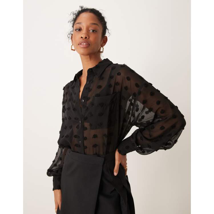 Chemisier Noir Chemisier Plumetis ASOS DESIGN Chemise