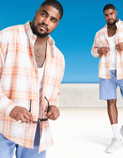 ASOS DESIGN - Chemise oversize style années 90 à carreaux - Blanc, 3 de 4