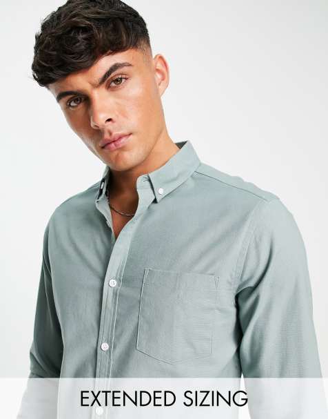 ASOS DESIGN - Chemise Oxford ajustée - Bleu œuf de canard - view 1