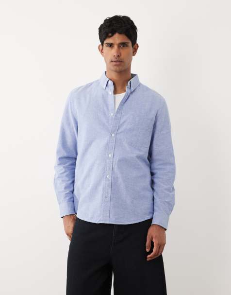 ASOS DESIGN - Chemise oxford brossée coupe classique - Bleu - view 1