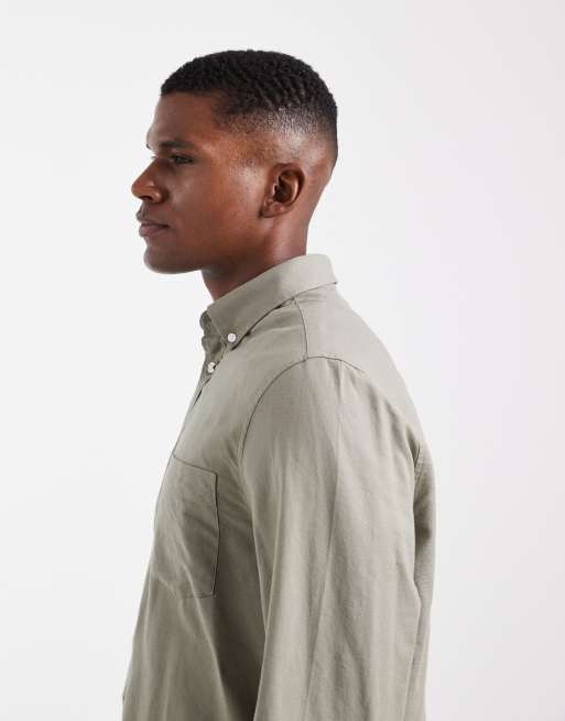 ASOS DESIGN - Chemise Oxford classique - Kaki, 4 de 5