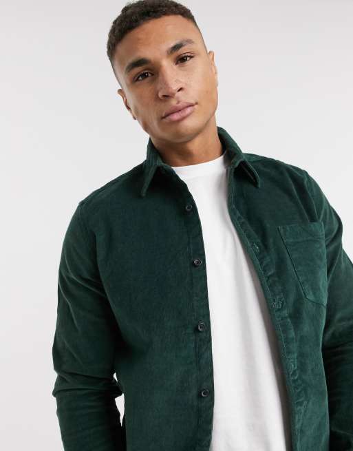 Chemise verte best sale foncé homme