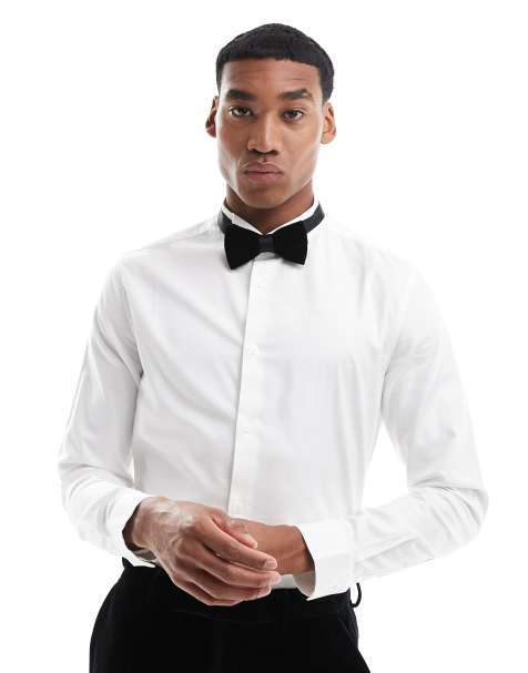 ASOS DESIGN - Chemise slim habillée en popeline facile à repasser - Blanc - view 1